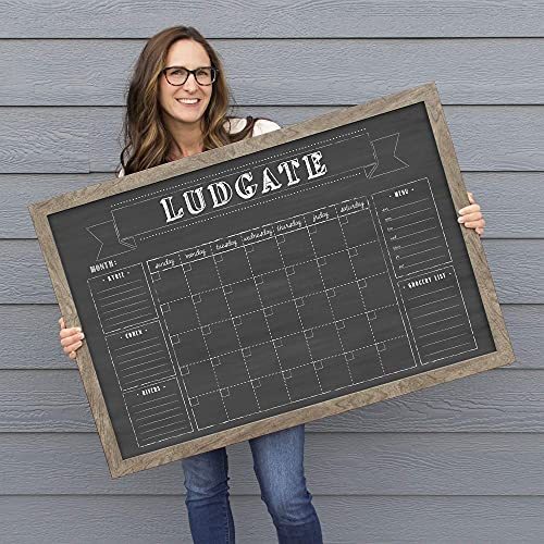 Large Wall Calendar, Command Center 36x24, Family Calendar, Dry-erase calendar, chalkboard dry erase calendar, reusable, framed perpetual calendar, 2018