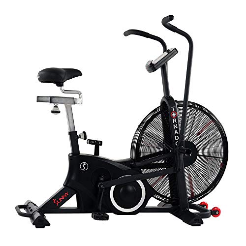 Sunny Health & Fitness Exercise Tornado Fan Air Bike with Bluetooth and Heart Rate Compatibility - SF-B2729 (SF-B2729)
