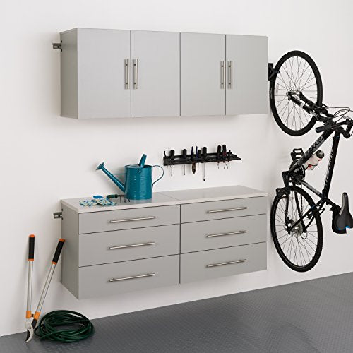 Prepac HangUps 90" Storage Cabinet G-4pc, Set F - 4 pc, Light Gray