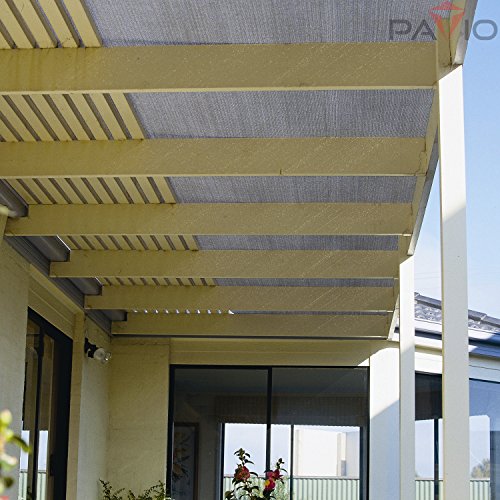 Patio Paradise 12' x 128' Sunblock Shade Cloth Roll,Light Grey Sun Shade Fabric 95% UV Resistant Mesh Netting Cover for Outdoor,Backyard,Plant,Greenhouse,Barn