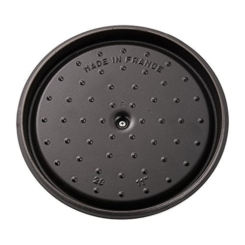 Staub Cast Iron 6-qt Cochon Shallow Wide Round Cocotte - Graphite Grey