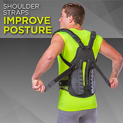 BraceAbility Plus Size TLSO Back Clamshell Brace - XXL Hard Turtle Shell Full-Body Support Jacket for Thoracic Kyphosis, Parkinson's Disease, Scoliosis, Fractured Spine, Post-Surgery Recovery (2XL)