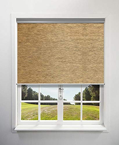 Springblinds 100% Blackout Roller Shade Slow Rise Cordless System Child Safety Polyester Blind Custom Size USA Made