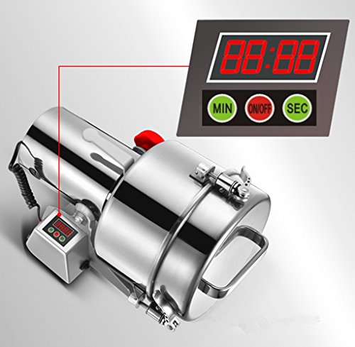 CGOLDENWALL LED Display Electric Grain Grinder Mill High Speed Spice Herb Powder Machine Dry Cereals CE Approved (300g Swing Type)