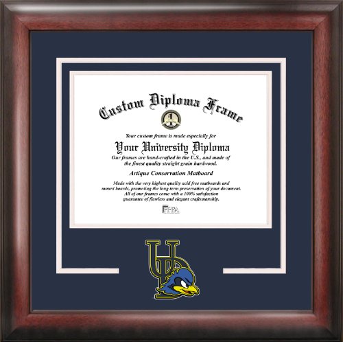 Campus Images NCAA Delaware Blue Hens Spirit Diploma Frame 12 x 16 Inches Mahogany