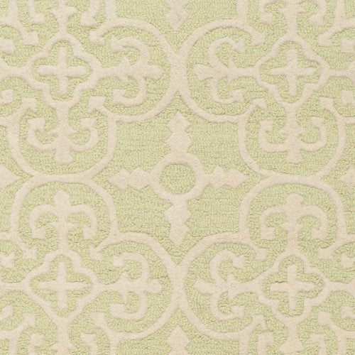 Safavieh Cambridge Collection CAM133B Handmade Moroccan Wool Area Rug, 6' x 9', Light Green/Ivory