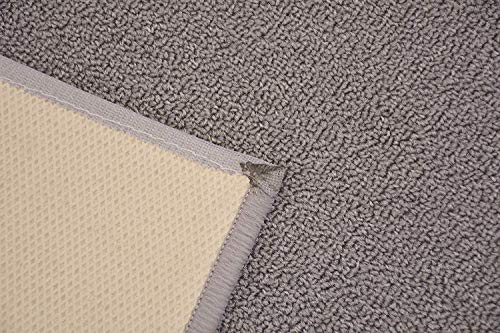 RugStylesOnline Custom Size Solid Grey Roll Runner 26 in Wide x Your Length Choice Slip Resistant Rubber Back Area Rugs and Runners (Grey, 34 ft x 26 in)