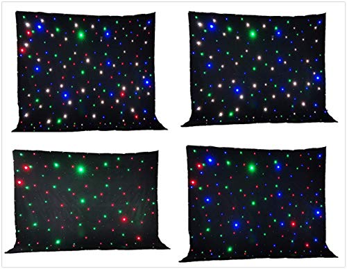 LED Background 3mx4m Fire Retardant RGBW LED Star Cloth DMX Control Star Curtain For Wedding Party Band DJ Event Stage Show