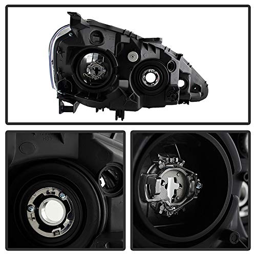 ACANII - For 2005-2006 Acura RSX Black Headlights Headlamps Head Lights Lamps Replacement Driver + Passenger Side