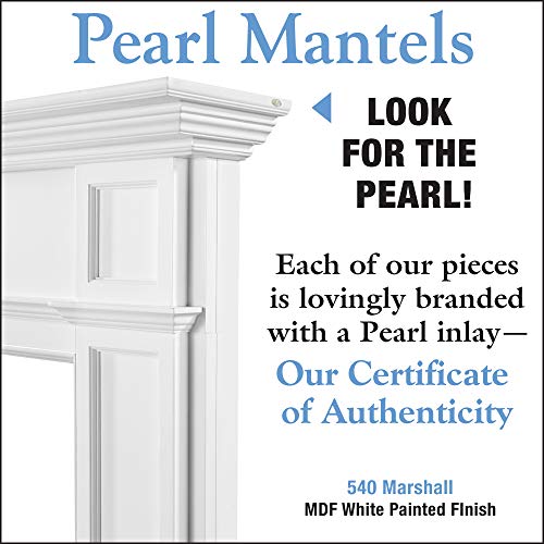 Pearl Mantels 540-48 Marshall Fireplace, 48-Inch, White Paint Mantel Surround, Opening Width