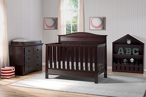 Serta Barrett 4-in-1 Convertible Baby Crib, Dark Chocolate