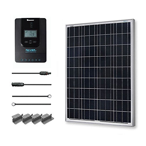 Renogy 100 Watt 12 Volt Polycrystalline Solar Starter Kit with 20A Rover MPPT Charge Controller