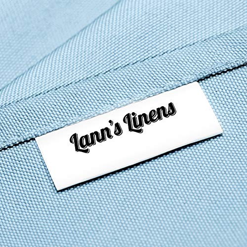 Lann's Linens - 10 Premium 120" Round Tablecloths for Wedding/Banquet/Restaurant - Polyester Fabric Table Cloths - Baby Blue