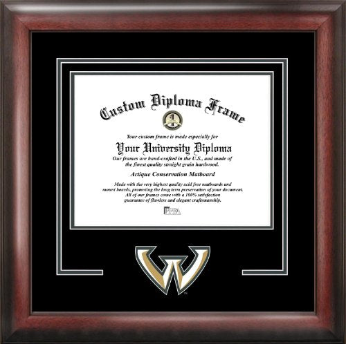 Campus Images NCAA Wayne State Warriors Spirit Diploma Frame 8 x 10 Inches Mahogany
