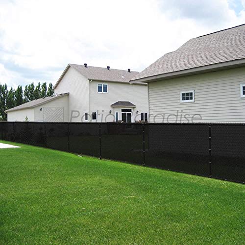 Patio Paradise 6' x 72' Black Fence Privacy Screen, Commercial Outdoor Backyard Shade Windscreen Mesh Fabric with Brass Gromment 88% Blockage- 3 Years Warranty (Customized