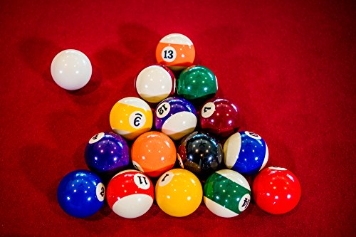 Mizerak Donovan II 8' Billiard Table with 2 Cues, Set of Billiard Balls, Triangle Brush and 2 Chalk