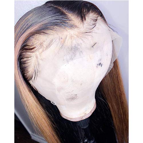 1B/27 Ombre Color Lace Front Wigs Human Hair for Black Women Bleached Knots Straight Brazilian Remy Hair Wigs With Baby Hairs Pre Plucked (12)