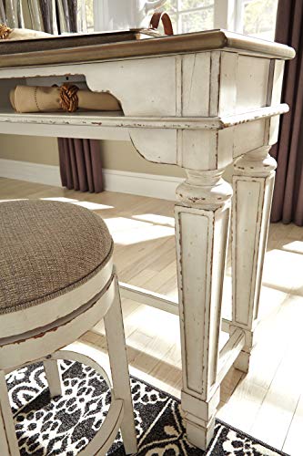 Signature Design by Ashley - Realyn Dining Bar Table - Antique White