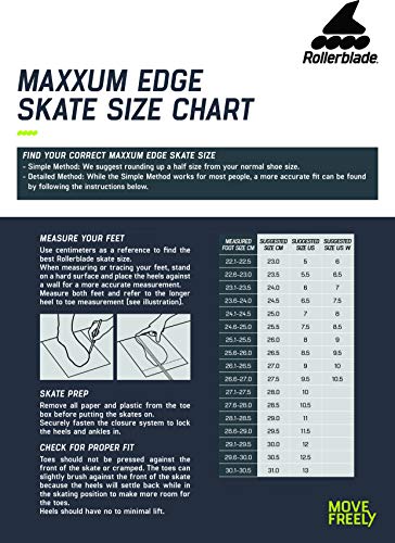 Rollerblade Maxxum Edge 125 3WD Unisex Adult Fitness Inline Skate, Metallic Grey and Lime, Premium Inline Skates, US Size 11.5