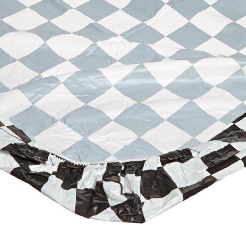 Kwik-Covers 3072-BLKW 30'' X 72'' Kwik-Covers- Black/White Check Fitted Table Cover (1 full case of 100)