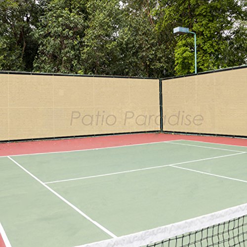 Patio Paradise Fence Privacy Screen Backyard Shade Windscreen Mesh Fabric Brass Grommet 88% Blockage 3 Years Warranty Customized