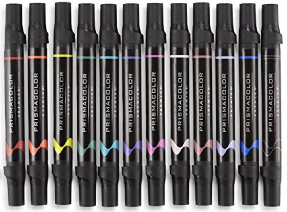 Prismacolor 1773303 Premier Double-Ended Art Markers, Fine and Brush Tip, 72-Count