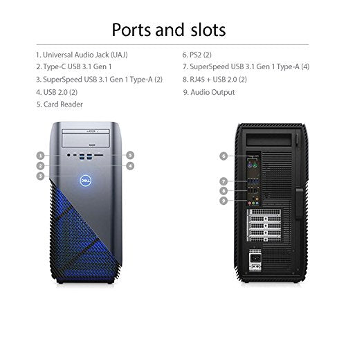2018 New Flagship Dell Inspiron 5675 Premium Gaming VR Ready Desktop Computer (AMD Quad-Core Ryzen 5 1400 Win-10)