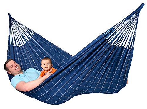 LA SIESTA Brisa Marine - Weather-Resistant Double Classic Hammock with Tree Strap Suspension Kit