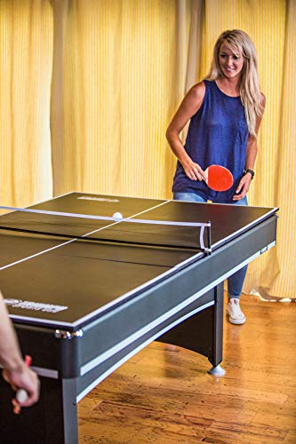 Triumph Phoenix 7’ Billiard Table with Table Tennis Conversion Top for a Game of Pool or an Action-Packed Table Tennis Match