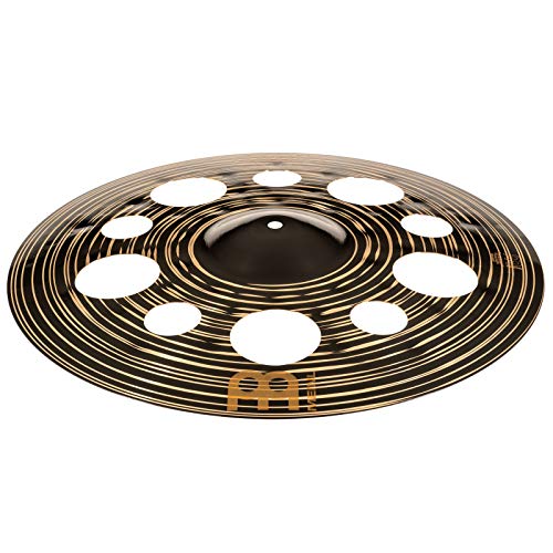 Meinl Cymbals 18" Trash Crash Cymbal with Holes - Classics Custom Dark - MADE IN GERMANY, 2-YEAR WARRANTY (CC18DATRC)