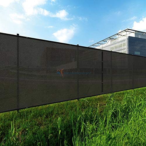 TANG Sunshades Depot 8'FTx60'FT Black Privacy Fence Screen Temporary Fence Screen 150 GSM, Heavy Duty Windscreen Fence Netting Fence Cover, 88% Privacy Blockage Excellent Airflow 3 Years Warranty