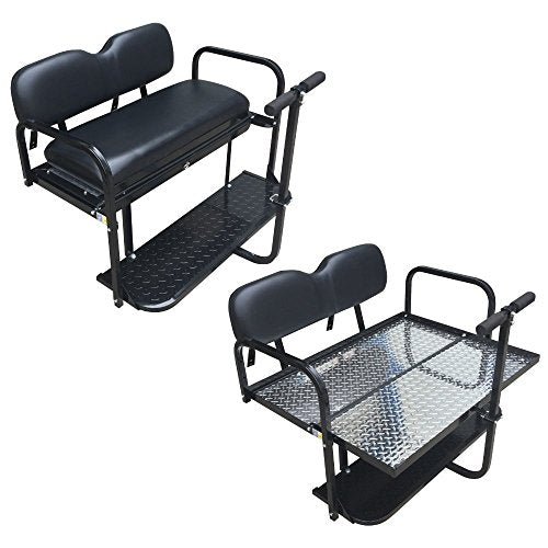 Performance Plus Carts Yamaha G14-G22 Golf Cart Rear Flip Back Seat Kit - Factory Black