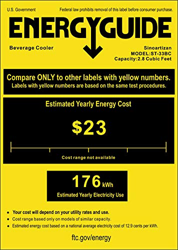 15 Inch Wide 70 Cans, Sinoartizan Under Counter Beverage Cooler