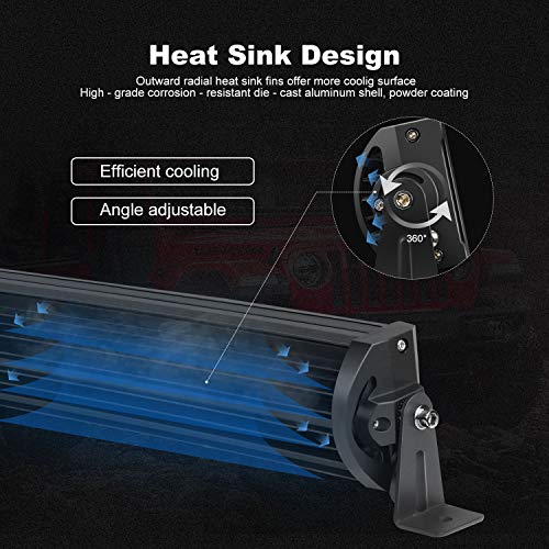 TERRAIN VISION 52Inch Curved 975W + 22Inch 390W Light Bar Triple Row Spot Flood Combo Off Road Lights Kits + 4Pcs 4in 60W Driving Fog Lights W/Wiring Harness Kit For Jeep Trucks Boat Lighting