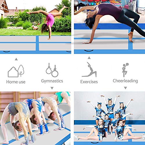 MELCHEF 10ft/13ft/16ft/20ft Air Track Inflatable Gymnastics Tumbling Air Track Mat with Electric Air Pump for Cheerleading/Practice Gymnastics/Beach/Park/Home Use