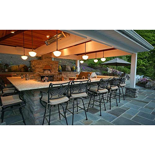 Infratech Wd-Series 61 1/4-inch 6000w Dual Element Electric Infrared Patio Heater - 240v - Stainless Steel - Wd6024ss