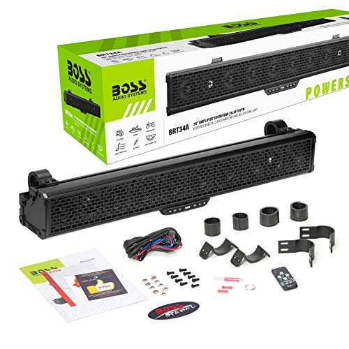 BOSS Audio Systems BRT34A ATV UTV Sound Bar System - 34" Wide, Weatherproof 3 inch Full Range Speakers