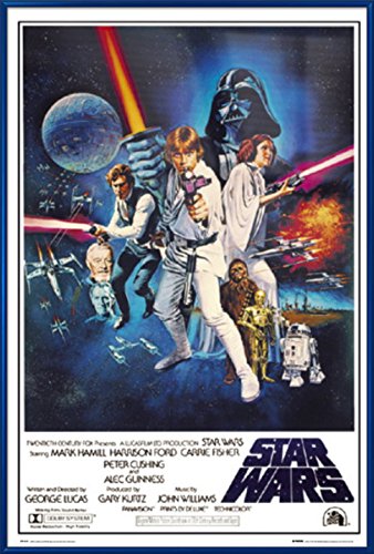 Star Wars Episode IV, V & VI - Framed 3 Piece Movie Poster/Print Set (3 Regular Style Posters) (Size: 24 inches x 36 inches Each)