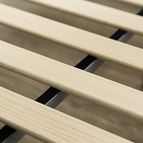 Zinus Therese Metal and Wood Platform Bed with Wood Slat Support, Full