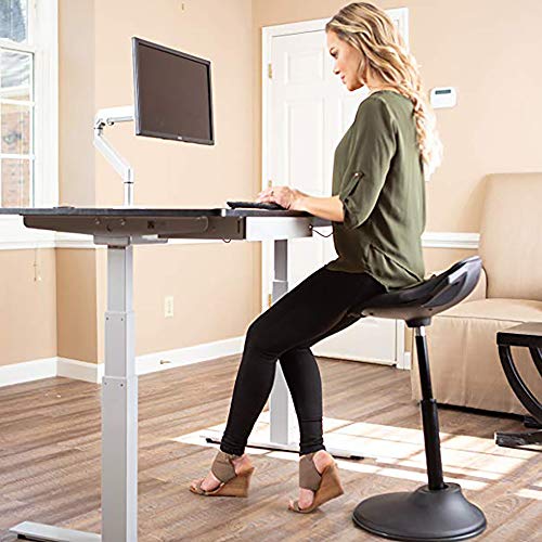 Uprite Ergo Active Stool Adjustable Height Chair for Desks & Workstations (Black)