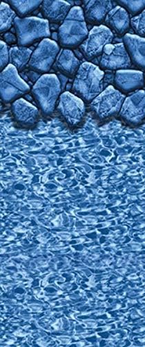 Smartline Boulder Swirl 18-Foot-by-33-Foot Oval Liner | Overlap Style | 48-to-52-Inch Wall Height | 20 Gauge Virgin Vinyl | Designed for Steel Sided Above-Ground Swimming Pools