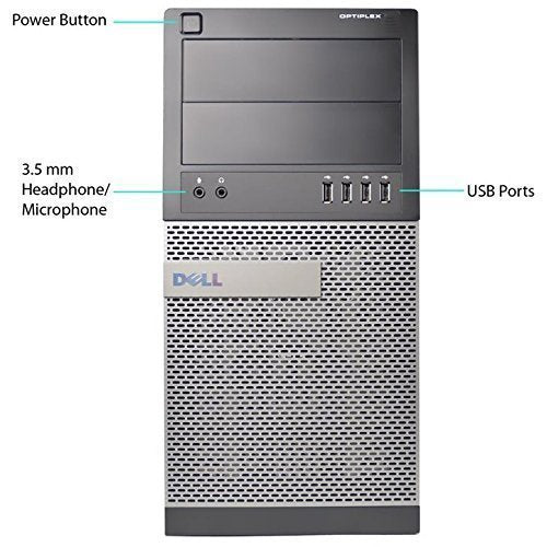 2017 Dell OptiPlex 9010 Tower Premium Business Desktop Computer, Intel Quad-Core i5-3550 up to 3.7GHz, 16GB DDR3 Memory
