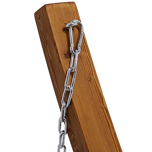 Sunnydaze Solid Wood Curved Arc Hammock Stand with Hooks and Chains, 2 Person, 13 Feet Long, 400 Pound Capacity
