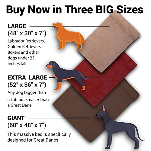 Big Barker 7in Orthopedic Dog Bed with Pillow Top Dog Beds XXL Size Dog Breeds Removable Durable Microfiber Cover