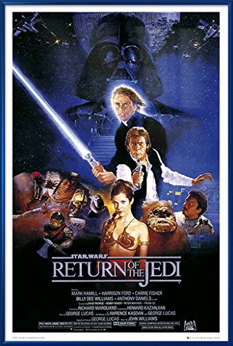 Star Wars Episode IV, V & VI - Framed 3 Piece Movie Poster/Print Set (3 Regular Style Posters) (Size: 24 inches x 36 inches Each)