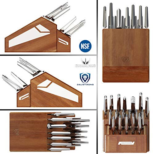 DALSTRONG - 18pc Knife Block Set - Crusader Series - Forged Thyssenkrupp High-Carbon German Stainless Steel - w/Magnetic Sheath - NSF Certified