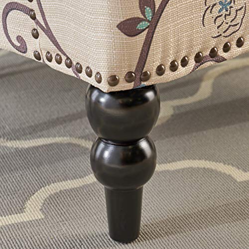 Christopher Knight Home Harrison Fabric Tufted Club Chair, White / Blue