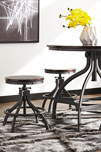 Ashley Furniture Signature Design - Odium Counter Height Dining Room Table and Bar Stools (Set of 5) - Brown