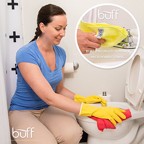 16" x 16" Buff Pro Multi Surface Microfiber Towels Bulk | Case: 216 Qty (White)