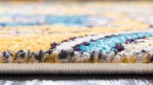 Unique Loom Estrella Collection Vibrant Abstract Gold Area Rug (9' 0 x 12' 0)